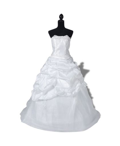 vidaXL Elegant White Wedding Dress Model E Size 40