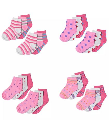 vidaXL Kids Socks Girl 23-26 Multicolour 24 Pairs