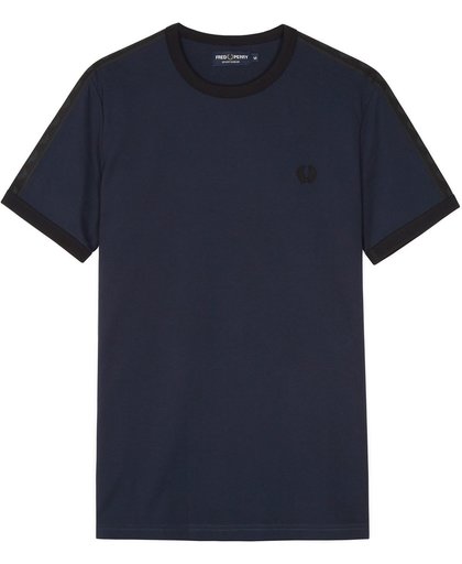 Fred Perry Tonal Taped  Sportshirt - Maat XXL  - Mannen - navy