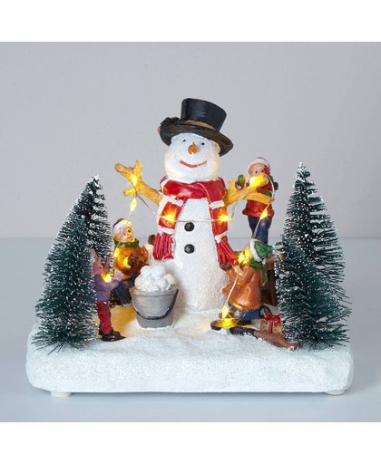 Konstmide Battery-powered - LED scene Snowman with Children