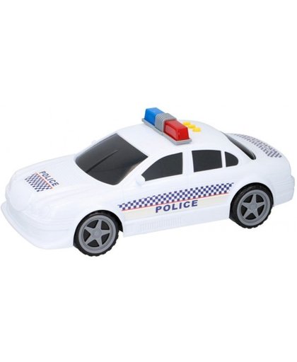 Gearbox politieauto met licht en geluid 40 cm wit