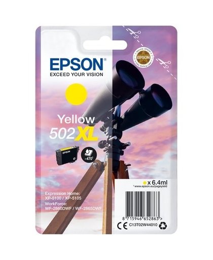 Epson Singlepack Yellow 502XL Ink inktcartridge