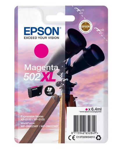 Epson Singlepack Magenta 502XL Ink inktcartridge