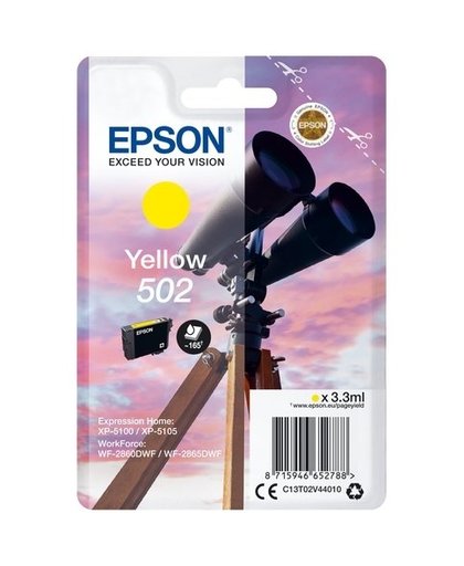 Epson Singlepack Yellow 502 Ink inktcartridge