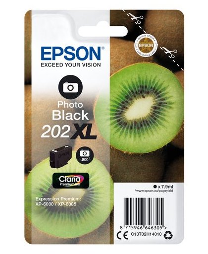 Epson Singlepack Photo Black 202XL Claria Premium Ink inktcartridge