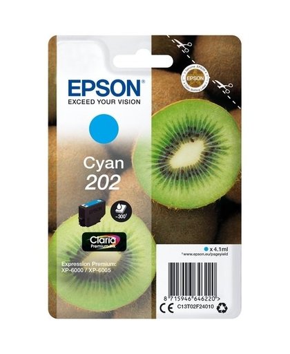 Epson Singlepack Cyan 202 Claria Premium Ink inktcartridge