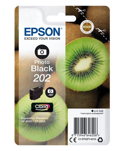 Epson Singlepack Photo Black 202 Claria Premium Ink inktcartridge