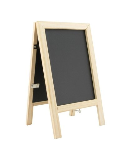 Mini krijt stoepbord met fotolijstje 25 cm Zwart