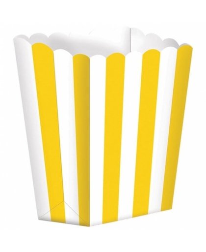 Popcorn bakjes geel 10 stuks Geel
