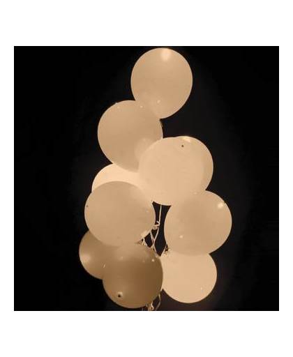Huidskleur led ballonnen met schakelaar 30cm 4 stuks