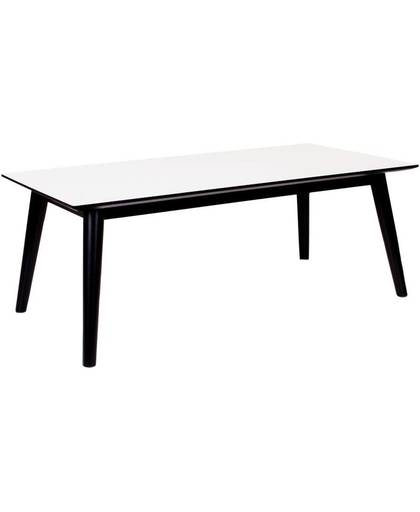 Cooper salontafel 60x120 cm wit HPL zwart onderstel