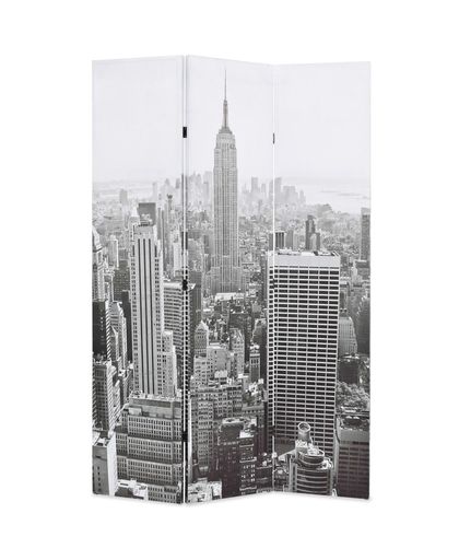 vidaXL Kamerverdeler New York bij daglicht 120x170 cm zwart en wit
