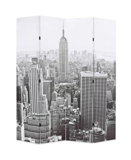 Kamerverdeler New York bij daglicht 160x170 cm zwart en wit