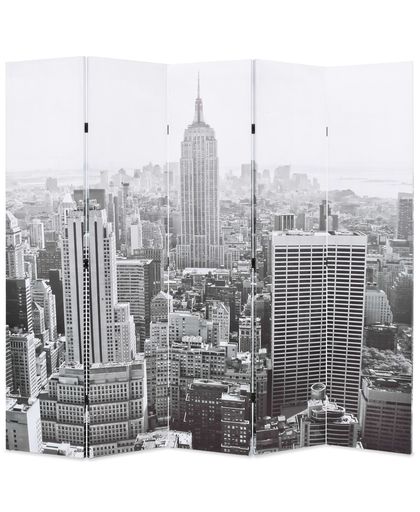 vidaXL Kamerverdeler New York bij daglicht 200x170 cm zwart en wit
