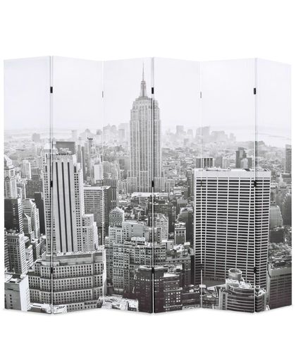 vidaXL Kamerverdeler New York bij daglicht 228x170 cm zwart en wit