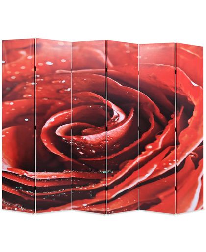 Kamerverdeler inklapbaar roos 228x170 cm rood