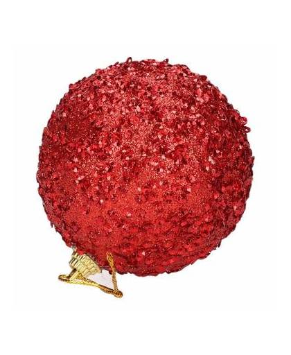 4 rode kerstballen 7 cm