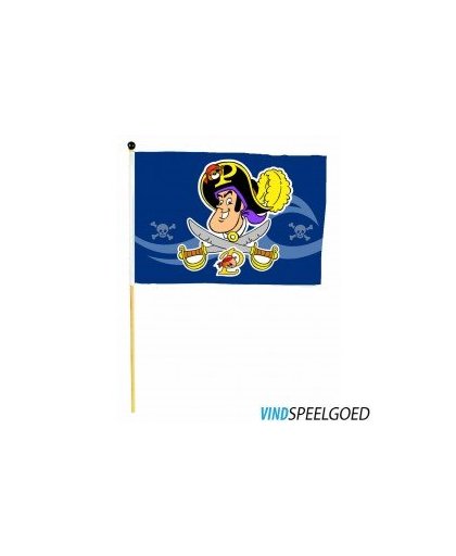 Vlag Piet Piraat blauw 20 x 30 cm