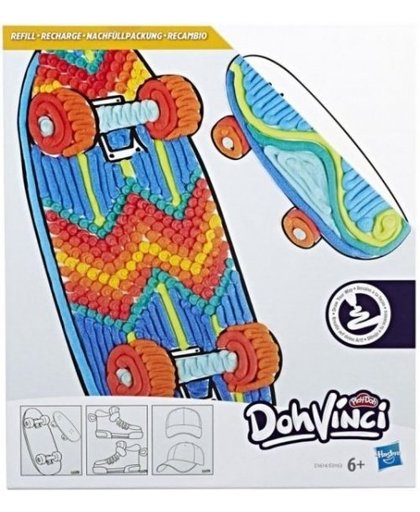 Play Doh DohVinci kunstbordenset skateboard 19 x 22 cm