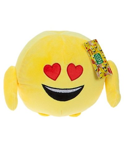 Gosh! Designs knuffel Imoji Ball hartjesogen 18 cm pluche geel