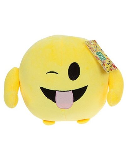 Gosh! Designs knuffel Imoji Ball tong uitstekend 18 cm geel