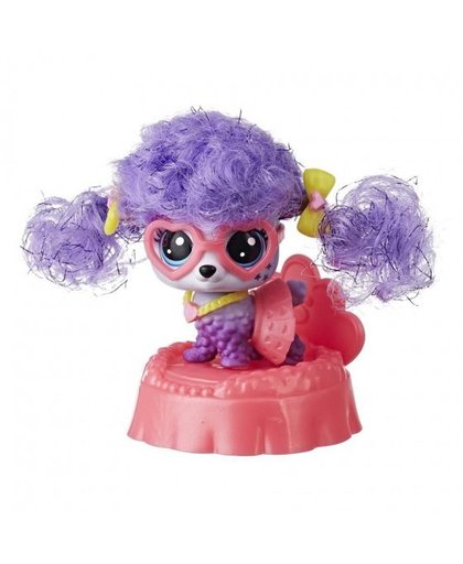 Hasbro Littlest Pet Shop speelset Bebe la Poodle 9 cm paars