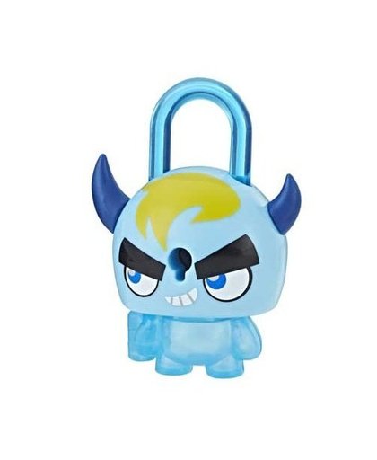 Hasbro Lock Stars figuur Horned Monster 6 cm blauw 5 delig