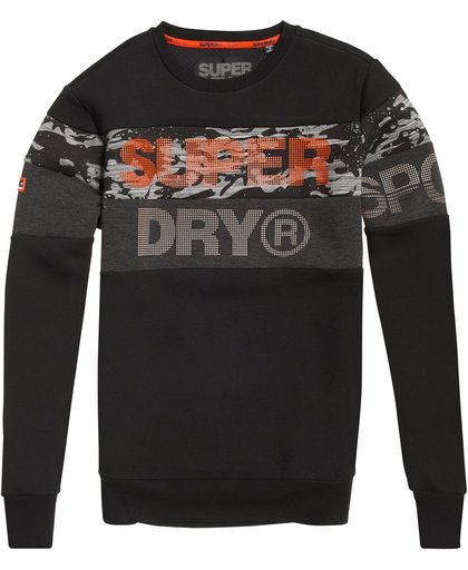 Superdry Gym Tech Cut Crew Sweatshirt Black