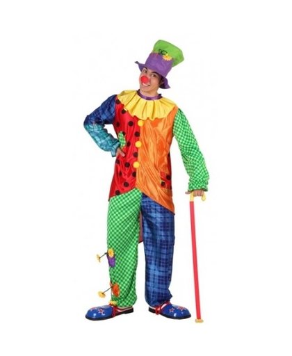 Gekleurd clowns kostuum voor mannen XL Multi