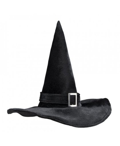 Halloween - Heksenhoed zwart met gesp Zwart