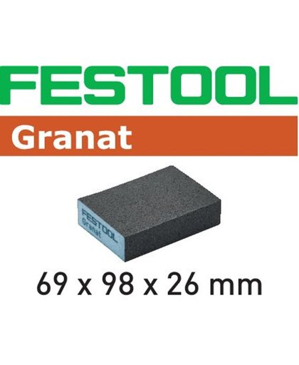 Festool Éponge de ponçage Granat 69x98x26 mm grain 120 boîte de 6