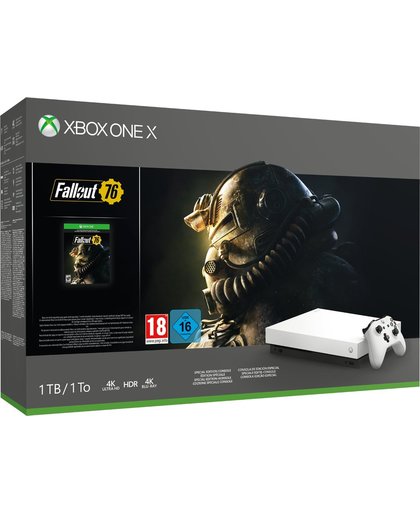 Microsoft Console Xbox One X Microsoft Xbox One X 1To Blanche + Fallout 76