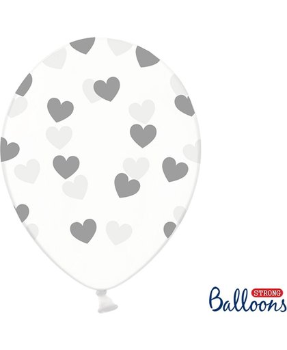 vegaooparty 6 Ballons transparents curs gris Taille Unique