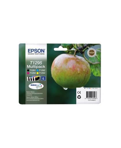 Epson C13T12954020 - Epson T1295 Multipack - Pack de 4 - noir, jaune, cyan, magenta - original - emballage coque avec