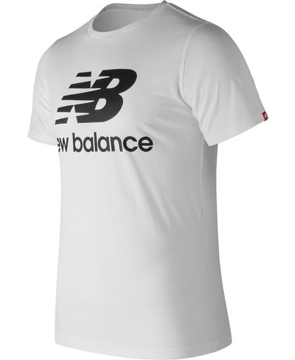 New Balance - Essentials Stacked Logo Tee taille L, gris