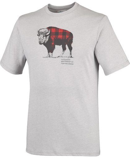 Columbia - CSC Check The Buffalo II Short Sleeve - T-shirt taille M, gris