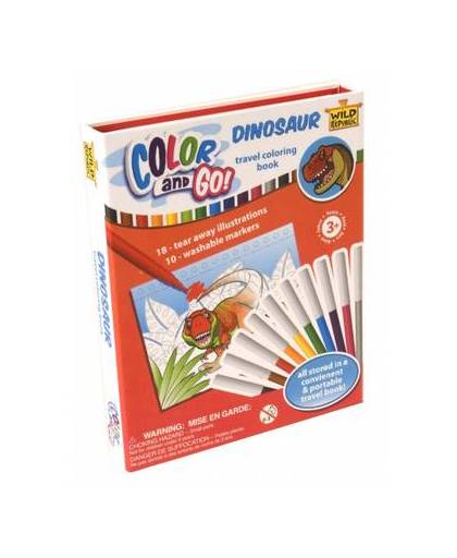 Dinosaurus kleurboek met stiften