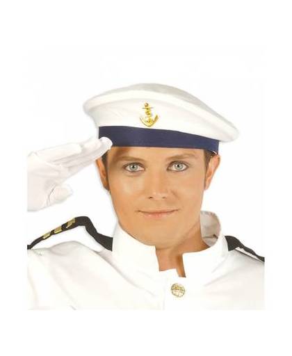 Marine baret met gouden scheepsanker