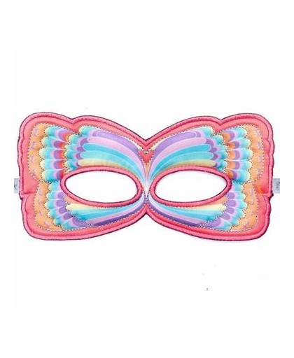 Vlinder oogmasker roze regenboog voor kinderen