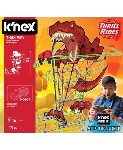 K'nex Thrill Rides - T-Rex Fury Roller Coaster - K'nected