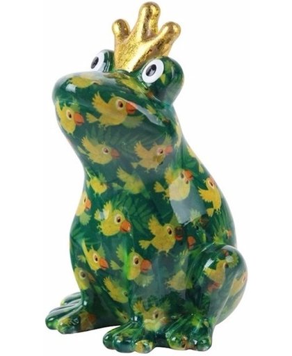 Spaarpot kikker met kroontje groen 22 cm type 5
