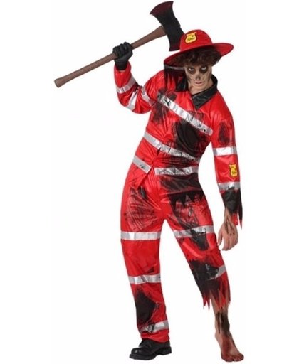 Halloween - Horror brandweer zombie kostuum / outfit voor volwassenen - Halloween kleding 52 (l)