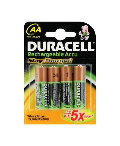 Duracell Stay Charged oplaadbare batterijen AA (4 stuks)