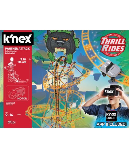K'nex Thrill Rides - Panther Attack Roller Coaster - K'Nected