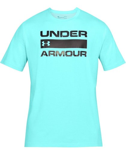 Under Armour Team Issue Wordmark T-shirt Heren Sportshirt - Maat L  - Mannen - blauw/zwart