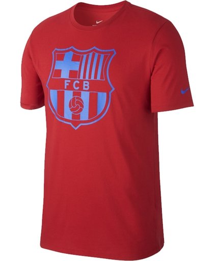 Nike FC Barcelona Crest Tee 832717-687, Mannen, Rood, T-shirt maat: S EU