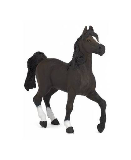 Plastic zwart arabieren paard 13 cm