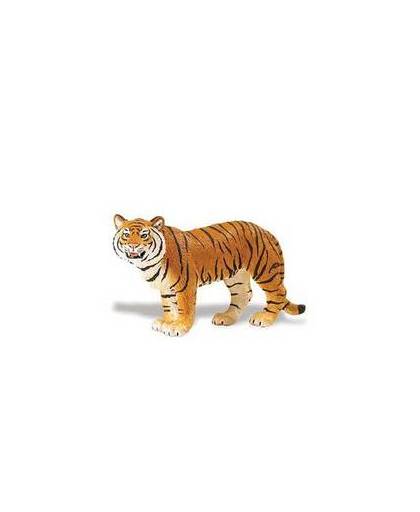 Plastic speelgoed bruine bengaalse tijgerin 14 cm