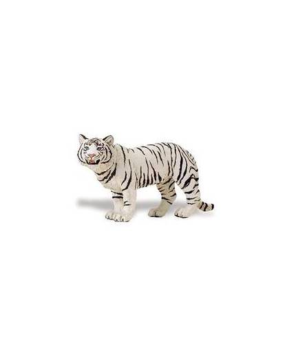 Plastic speelgoed witte bengaalse tijgerin 14 cm