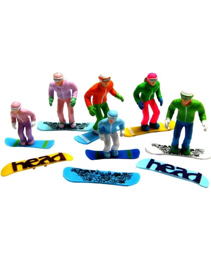 HT - Figuren met snowboards set van 6 uit de  Collectie